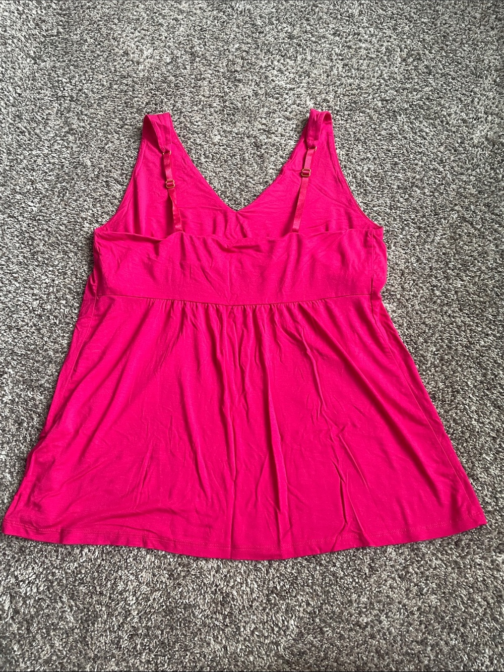 Soma Bright Pink V-Neck Sleeveless Sleep Tank - Picture 3 of 4